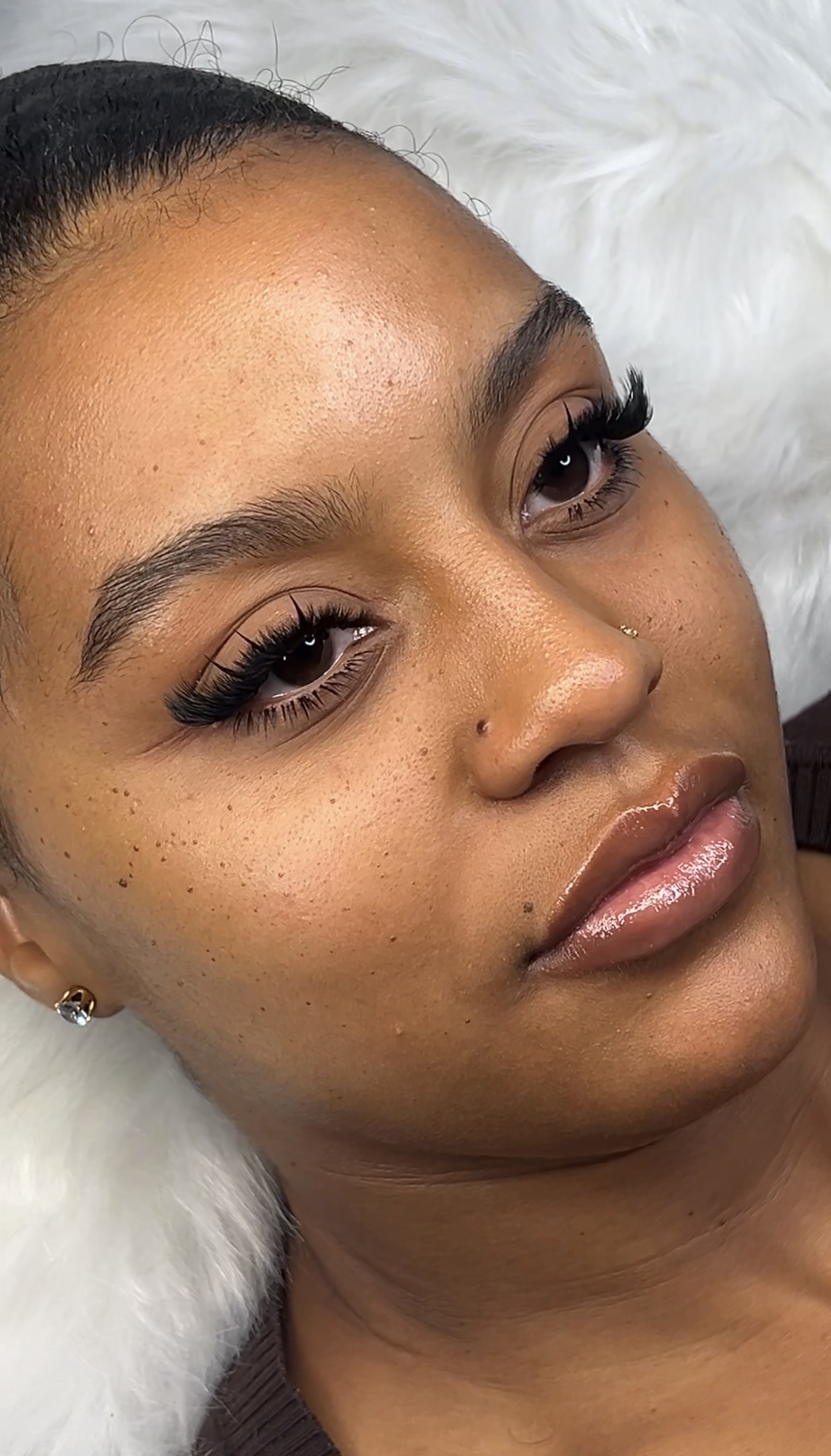 Fully designed custom lash set, editorial close-up